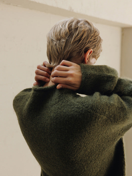 mock neck pullover (forest)