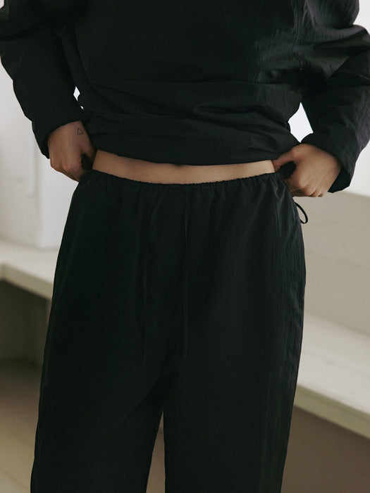 [moia] padded string pants (black)