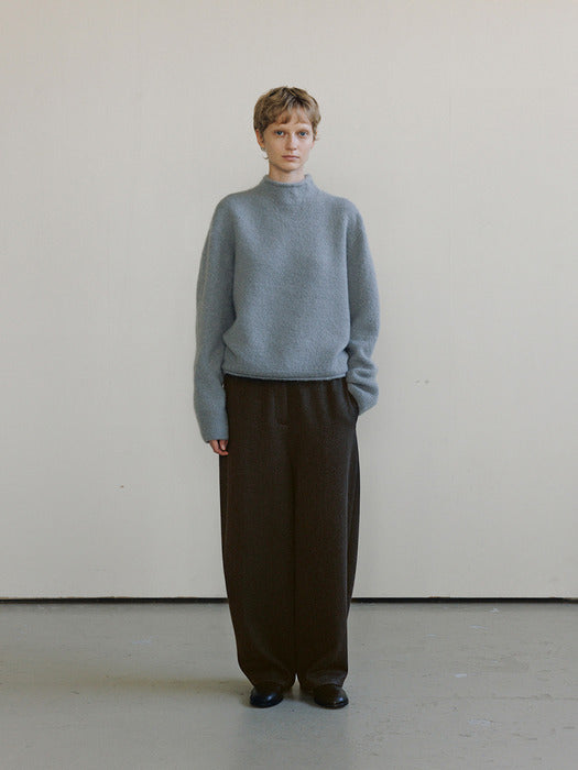 [moia] wool round pants (brown)