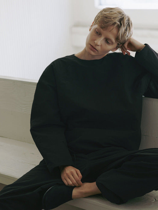 [moia] padded raglan shirt (black)