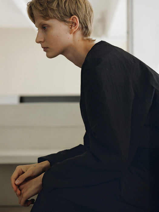 [moia] padded raglan shirt (black)