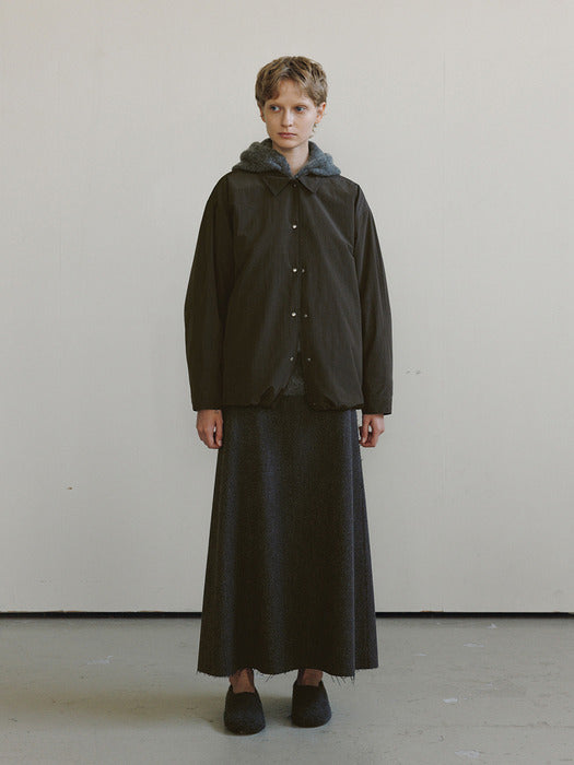 [moia] wind padded jumper (deep brown)