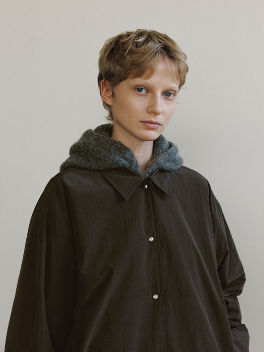 [moia] wind padded jumper (deep brown)