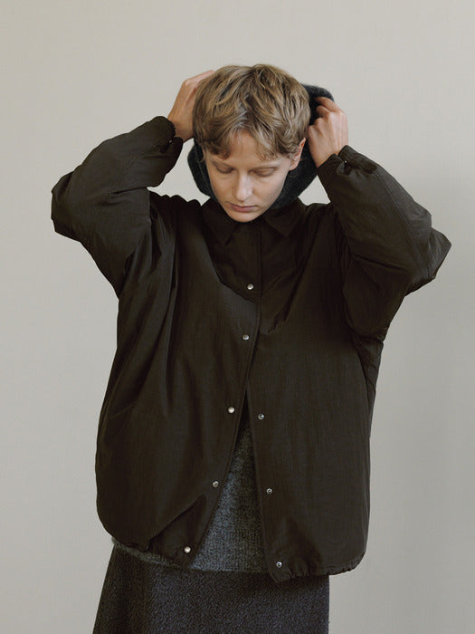 [moia] wind padded jumper (deep brown)