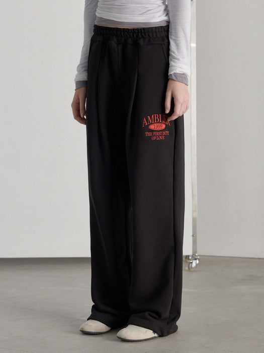 [ambler] Duty of Love Wide Sweat Pants AP806 (Black)