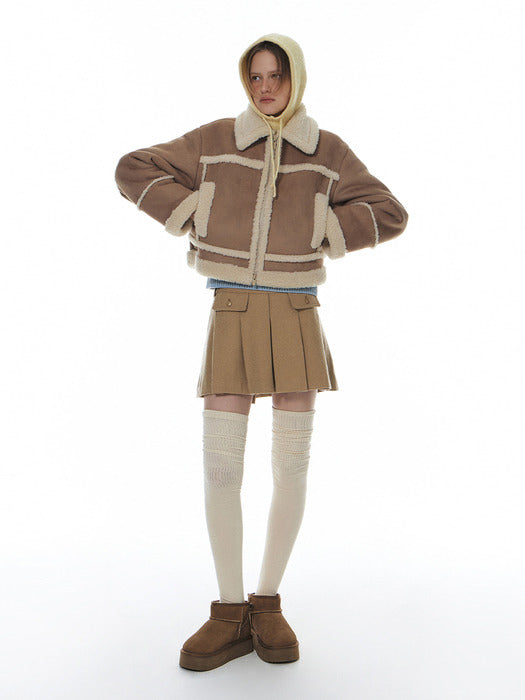 Grove 24Wt Shearling Collar Mustang Jacket