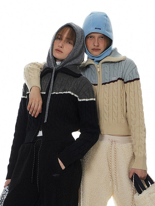 [grove] 24Wt Jay Knit Zip-UP