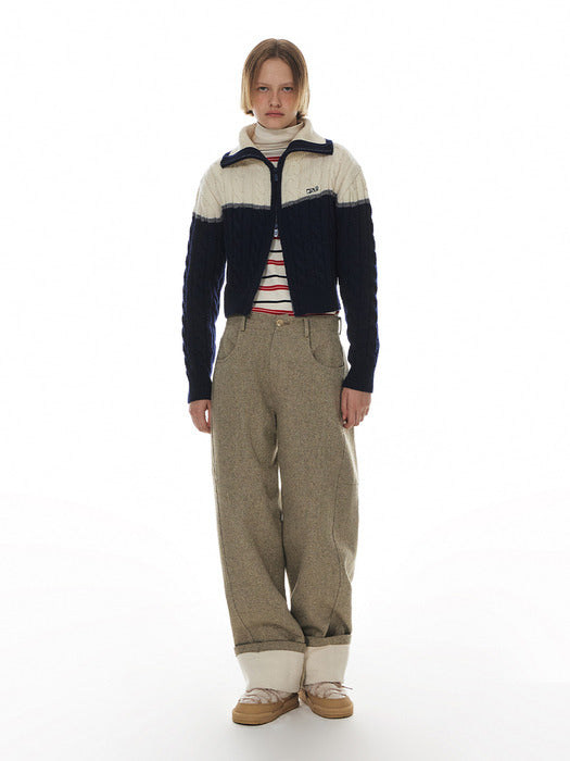 [grove] 24Wt Jay Knit Zip-UP