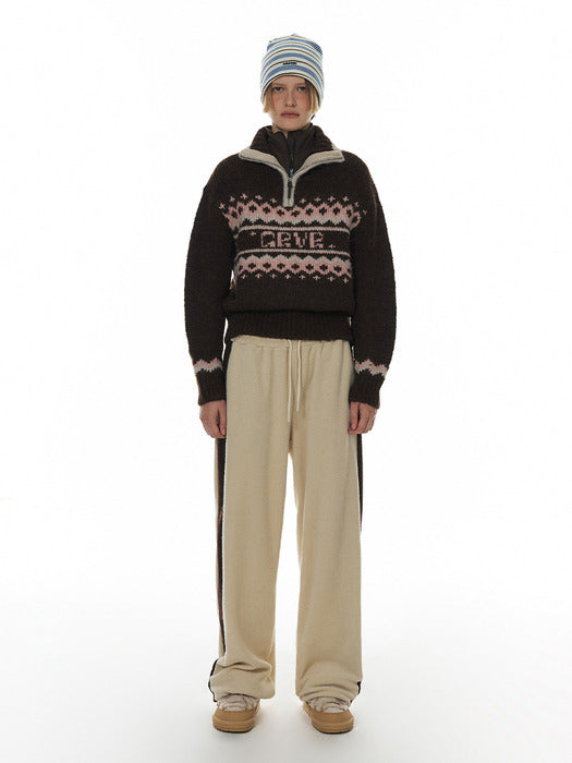 Grove 24Wt Grvr Nordic Half Zip-UP Knit