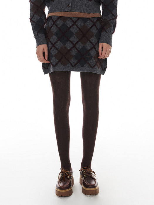 Grove 24Wt Stitch Argyle Skirt