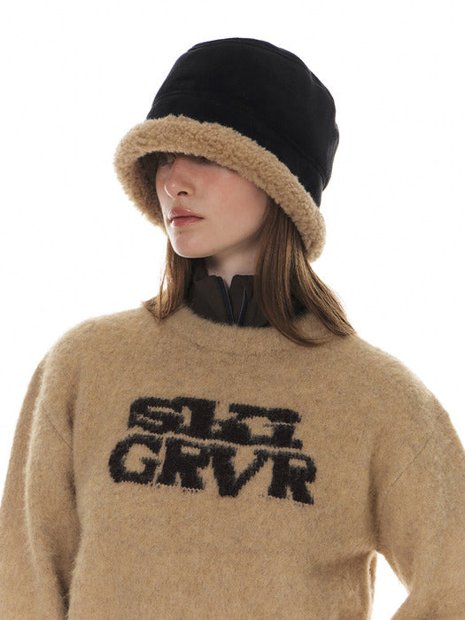24WT SHEARLING MUSTANG HAT (2COLOR)