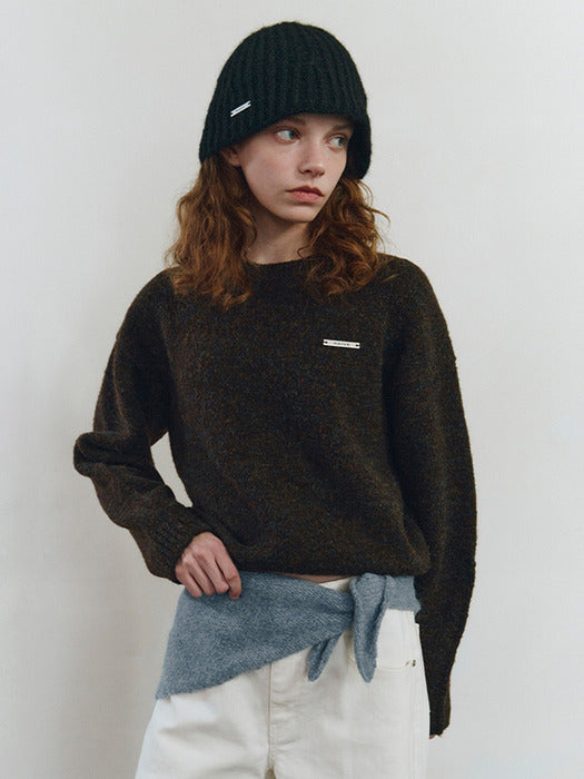 [raive] Wool Blend Round Neck Sweater VK4WP168_3color