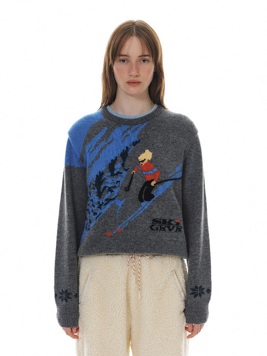 24WT SKI PLAIN KNIT (2COLOR)