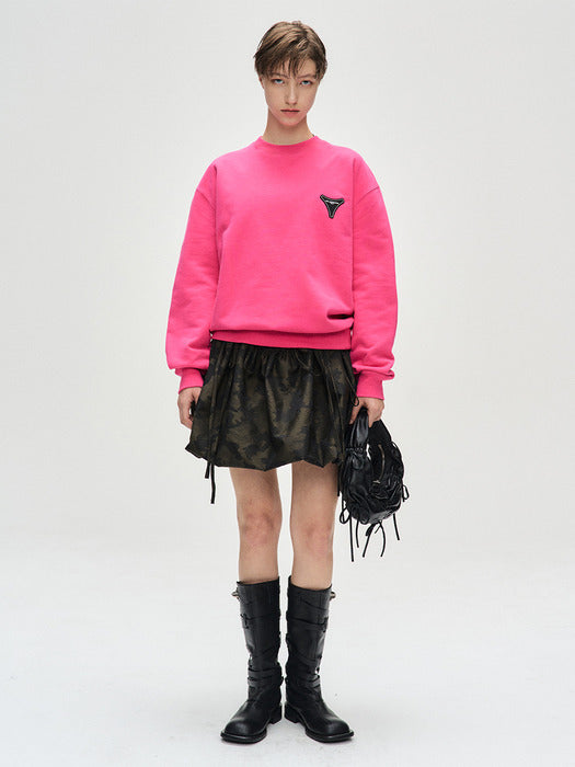 [andersson bell] UNISEX STOOL PATCH LOGO SWEATSHIRTS atb1272u(PINK)