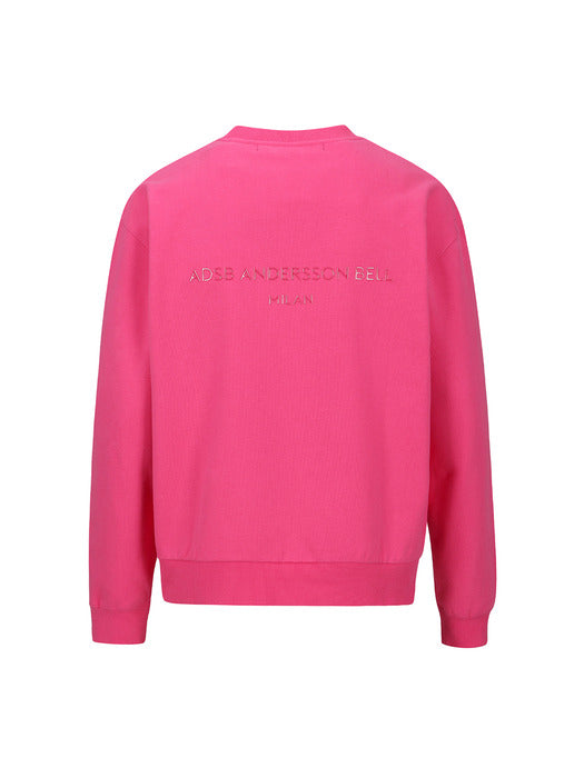 [andersson bell] UNISEX STOOL PATCH LOGO SWEATSHIRTS atb1272u(PINK)