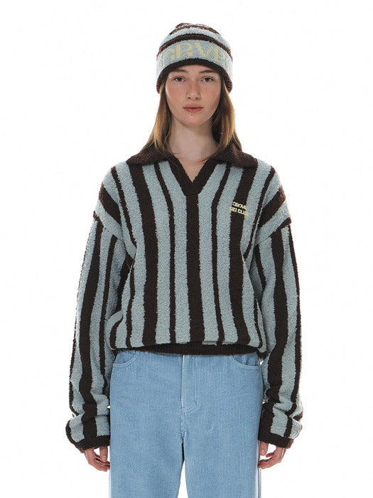 Grove 24Wt Molling Stripe Collar Knit