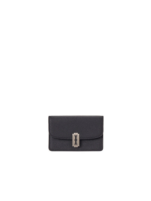 [vunque] Occam Lune Double Flap Card Wallet (Black)
