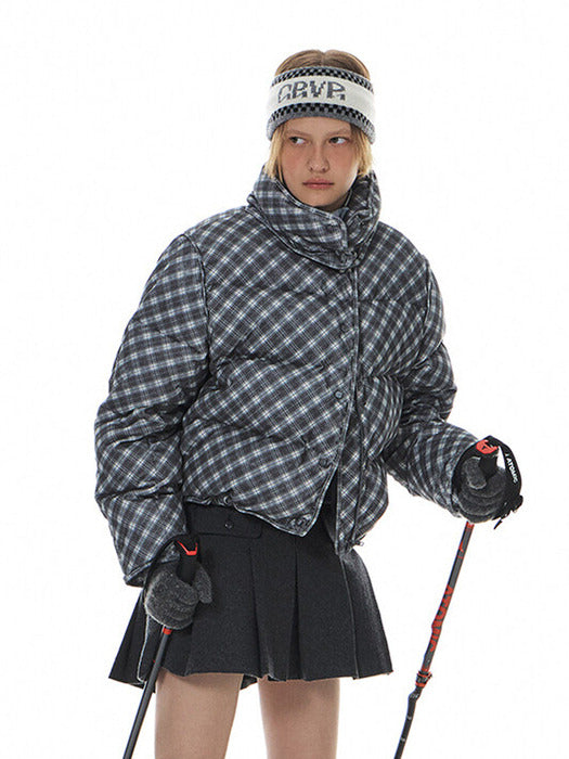 Grove 24Wt Garni Check Corduroy Down Jacket