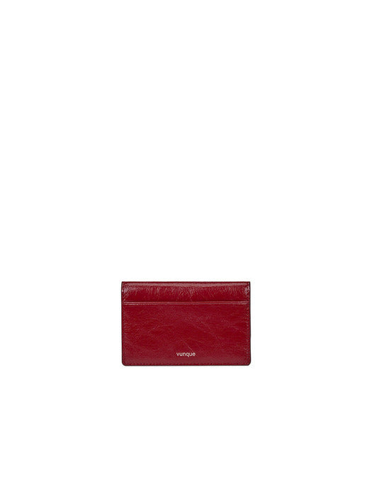 [vunque] Berry Red Toque Balaca Card Wallet