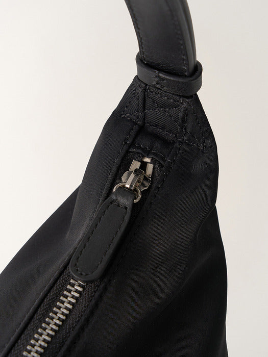 Exclusive Nylon Shoulder Mini Bag (Black)