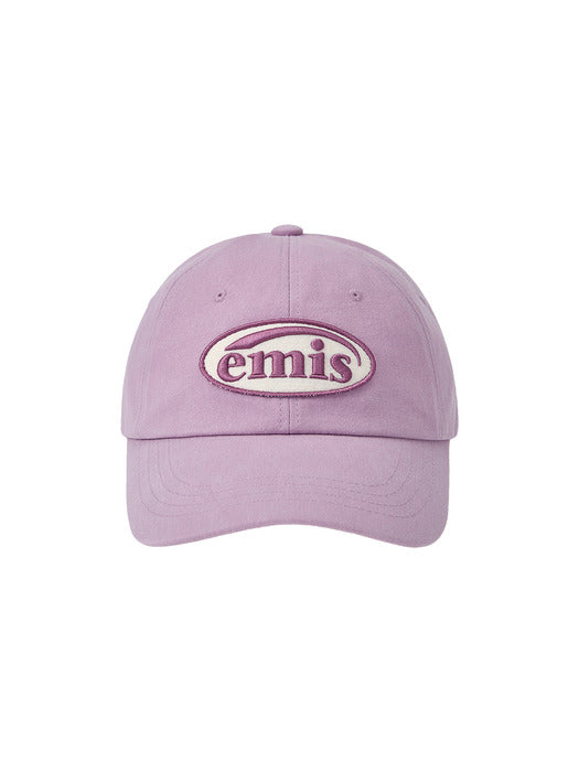 [emis] TONE ON TONE WAPPEN BALL CAP-LIGHT PURPLE