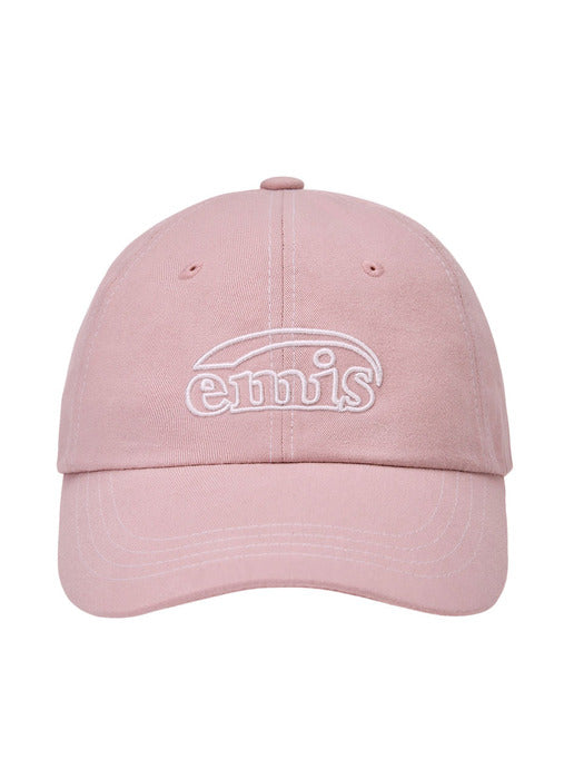 Emis White Stitch Ball Cap-Pink