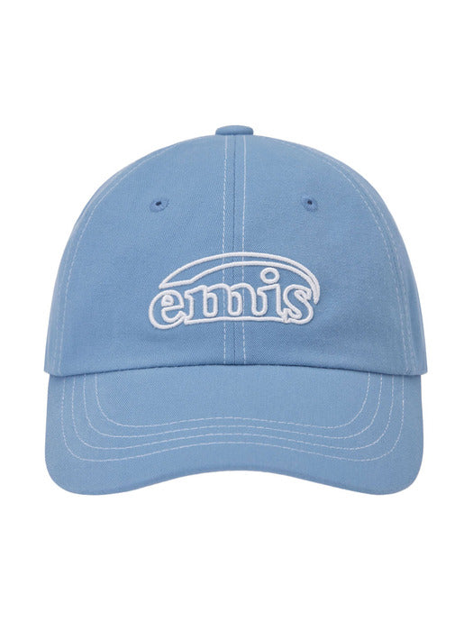 [emis] WHITE STITCH BALL CAP-SKY BLUE
