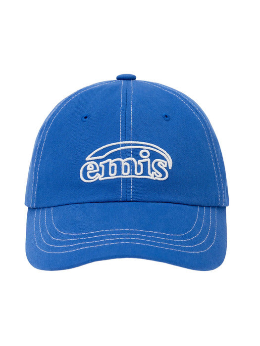[emis] WHITE STITCH BALL CAP-BLUE