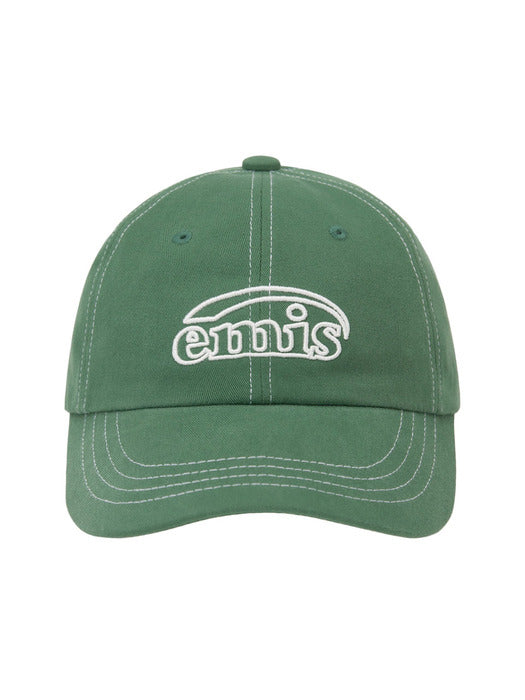 [emis] WHITE STITCH BALL CAP-GREEN