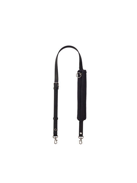 [vunque] Long Strap with Pocket (Black)