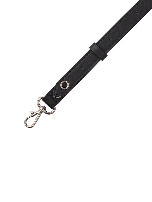 [vunque] Long Strap with Pocket (Black)