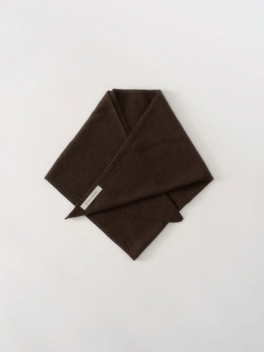 [nothing written] Triangle cashmere muffler (Brown)