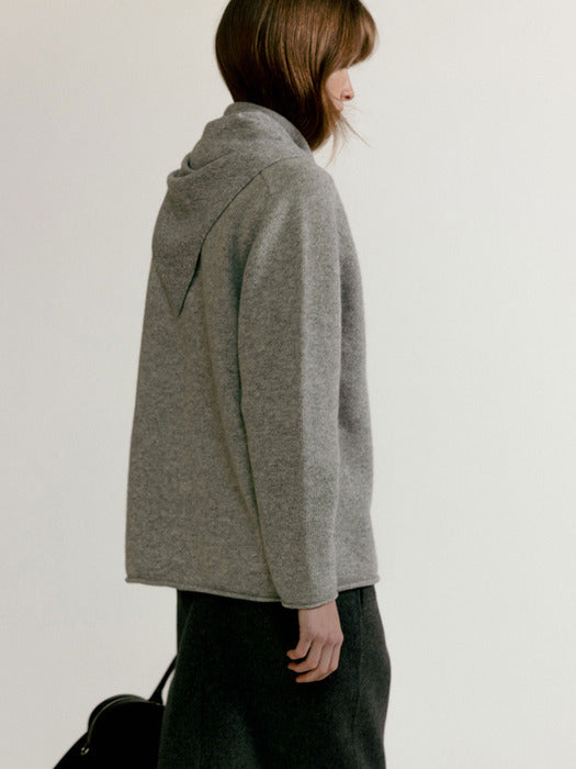 [nothing written] Triangle cashmere muffler (Gray)