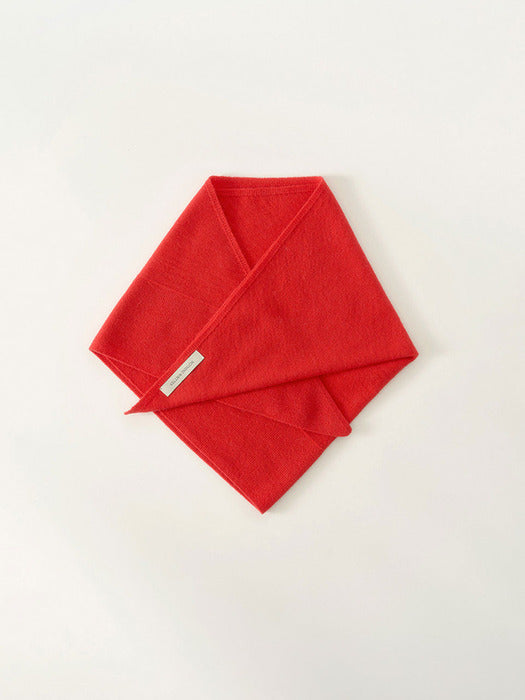 [nothing written] Triangle cashmere muffler (Red)