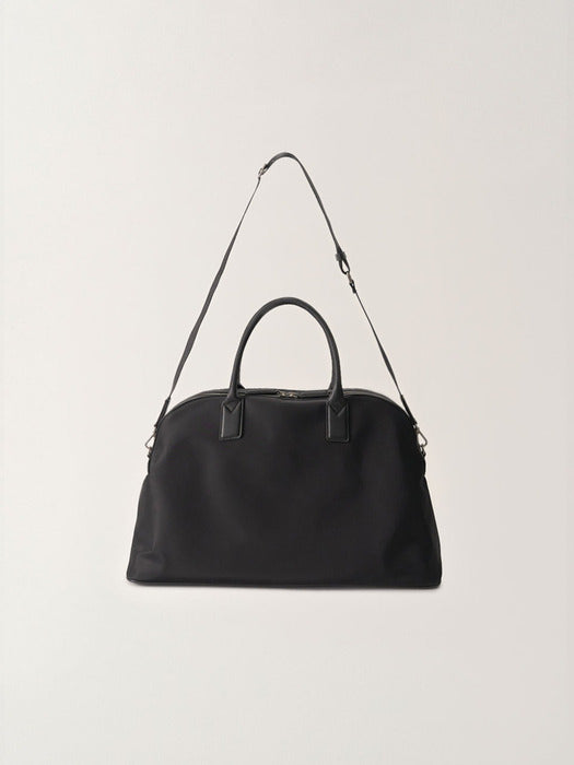 Nylon boston bag (Black)