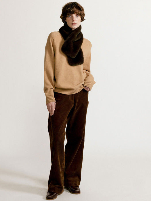 Corduroy carpenter pants (Dark brown)