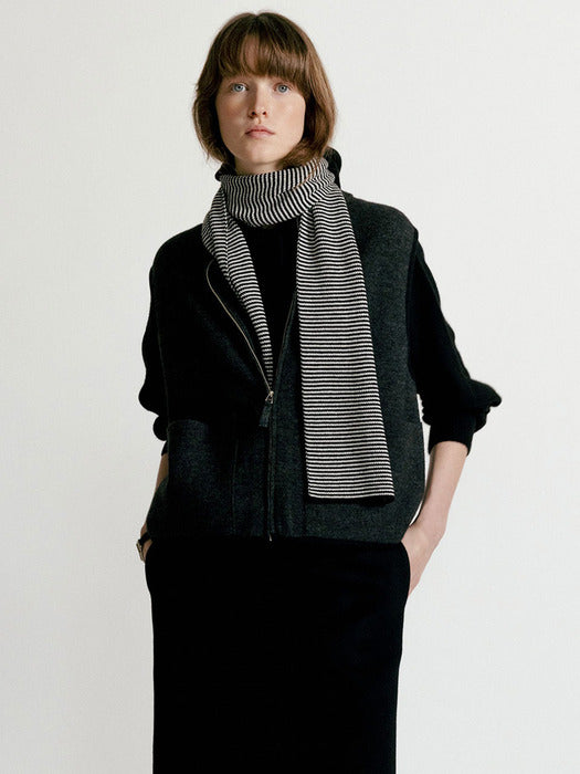 Dicky zip-up vest (Charcoal)
