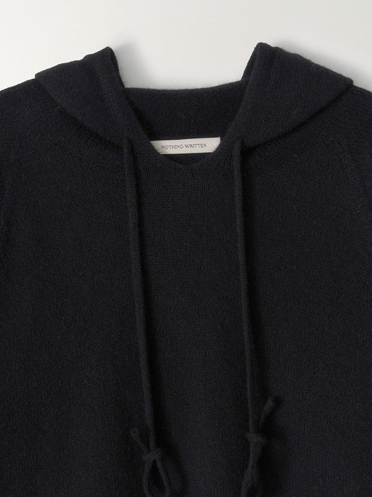 Nothing Written Casta knit hoodie sweater (Black)