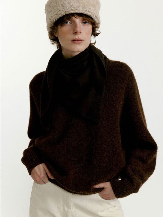 Nothing Written Pound alpaca sweater (Choco)