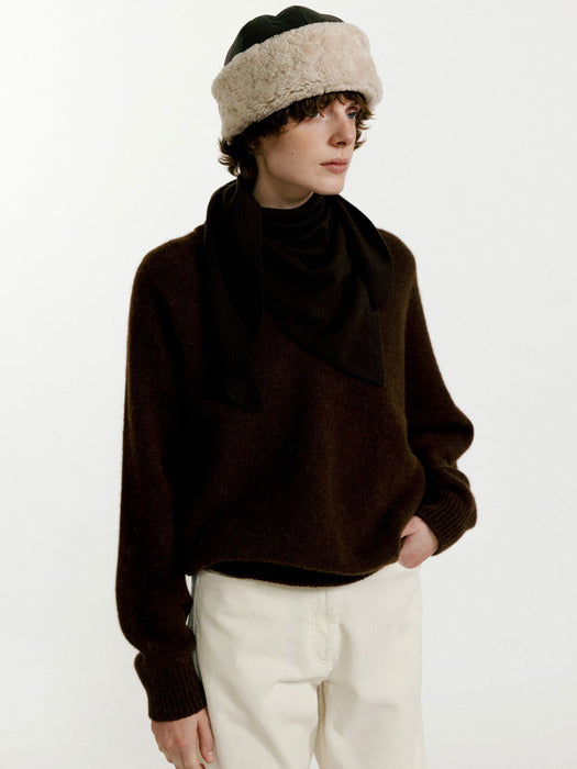 Nothing Written Pound alpaca sweater (Choco)