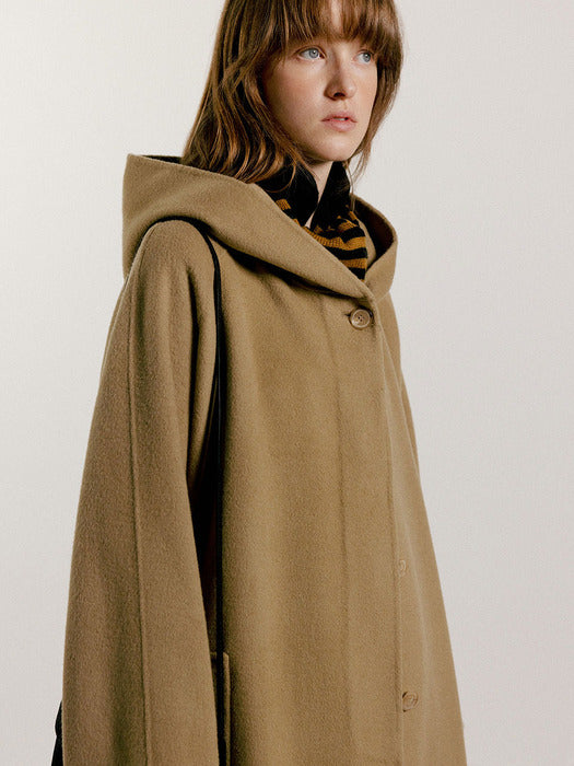 Keiko hoodie coat (Beige)