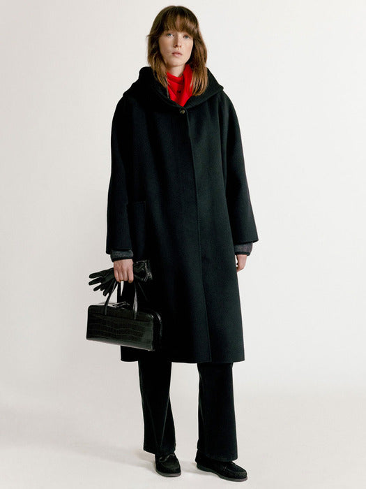 Nothing Written Keiko hoodie coat (Black)