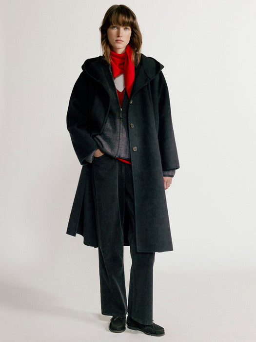 Keiko hoodie coat (Black)