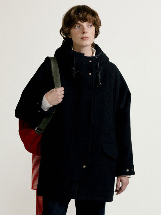 Hanson hoodie parka (Dark navy)