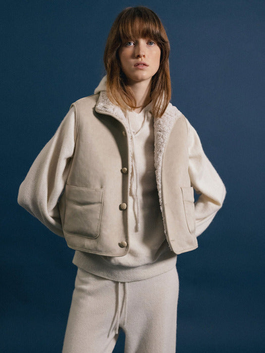 Vera reversible vest (Ivory beige)
