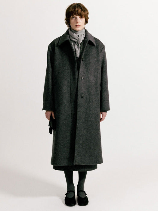 Papa single-breasted coat (Gray)