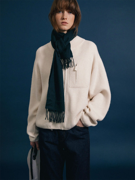 Nothing Written Dicky zip-up jumper (Ivory)