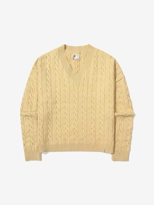 CASA FILA V-neck Knit_FS2STG3391F_LBE