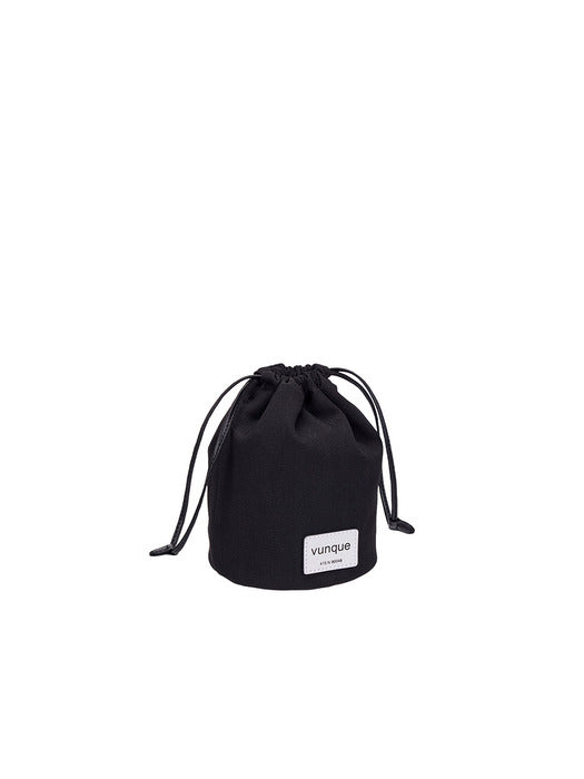 [vunque] Perfect Drawstring Pouch Small, Black