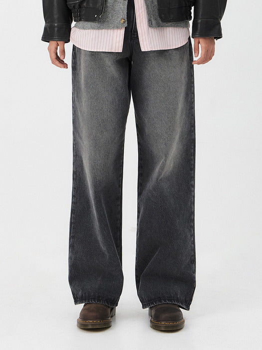 25PS LID HIGH WAIST DENIM PANTS [2COLORS]